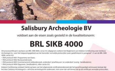 Salisbury Archeologie B.V. has been successfully audited