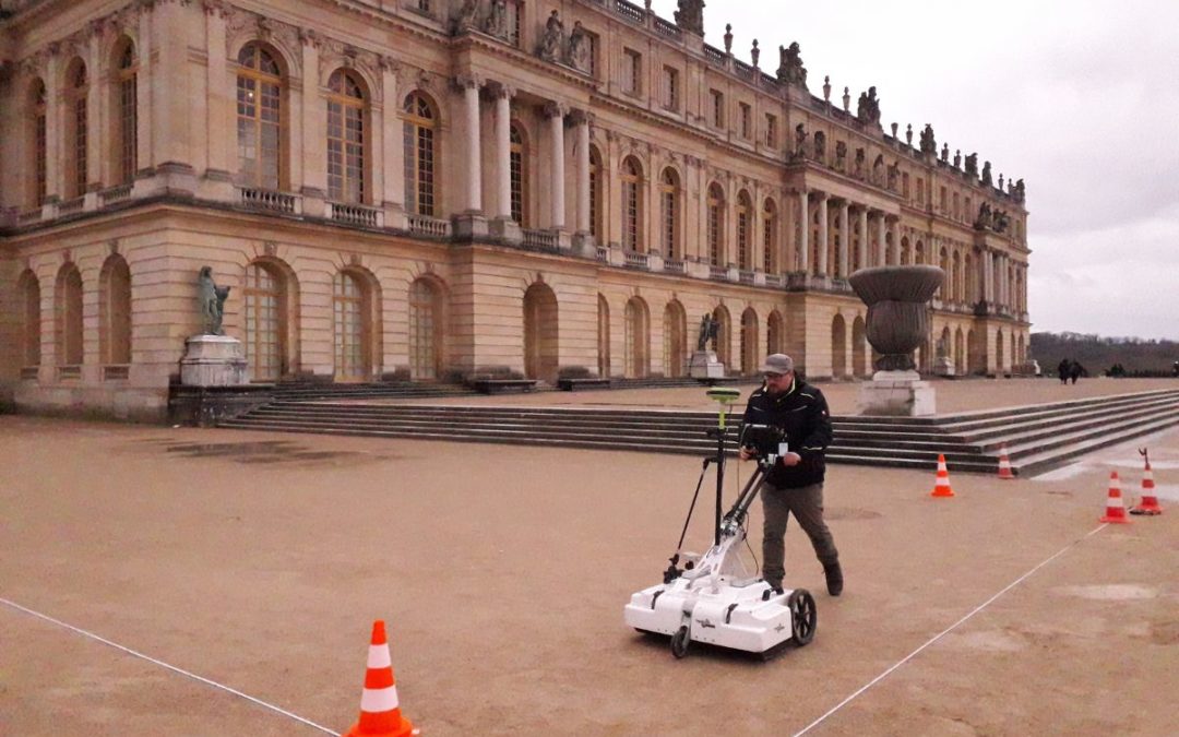 Prospection géophysique dans le parc du château de Versailles